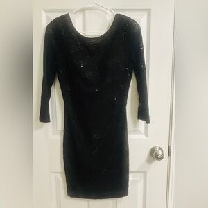 Elegant Black Backless Formal Dress